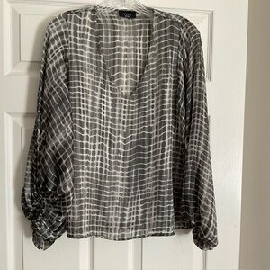 Vici Blouson Sleeve Snake Print Top